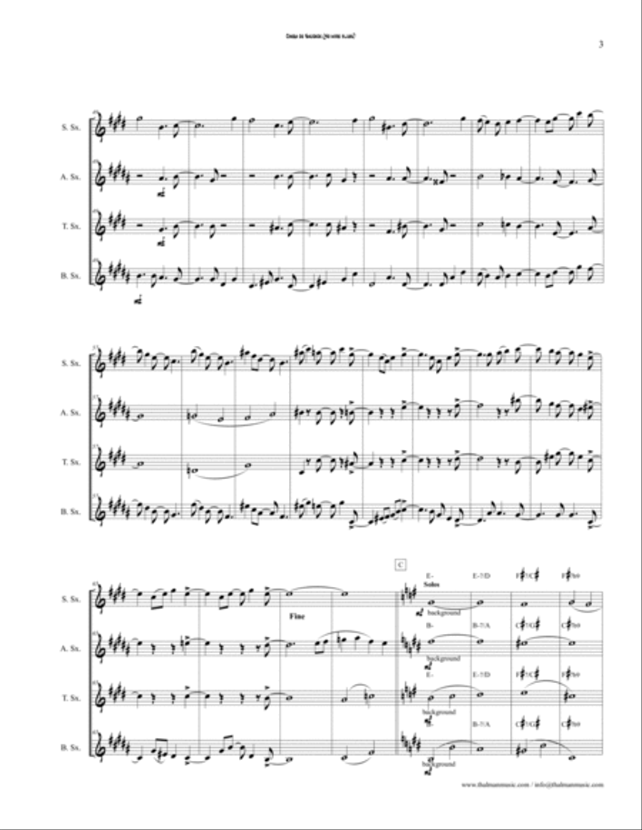 Chega De Saudade (no More Blues) Woodwind Quartet scores gallery preview page 5