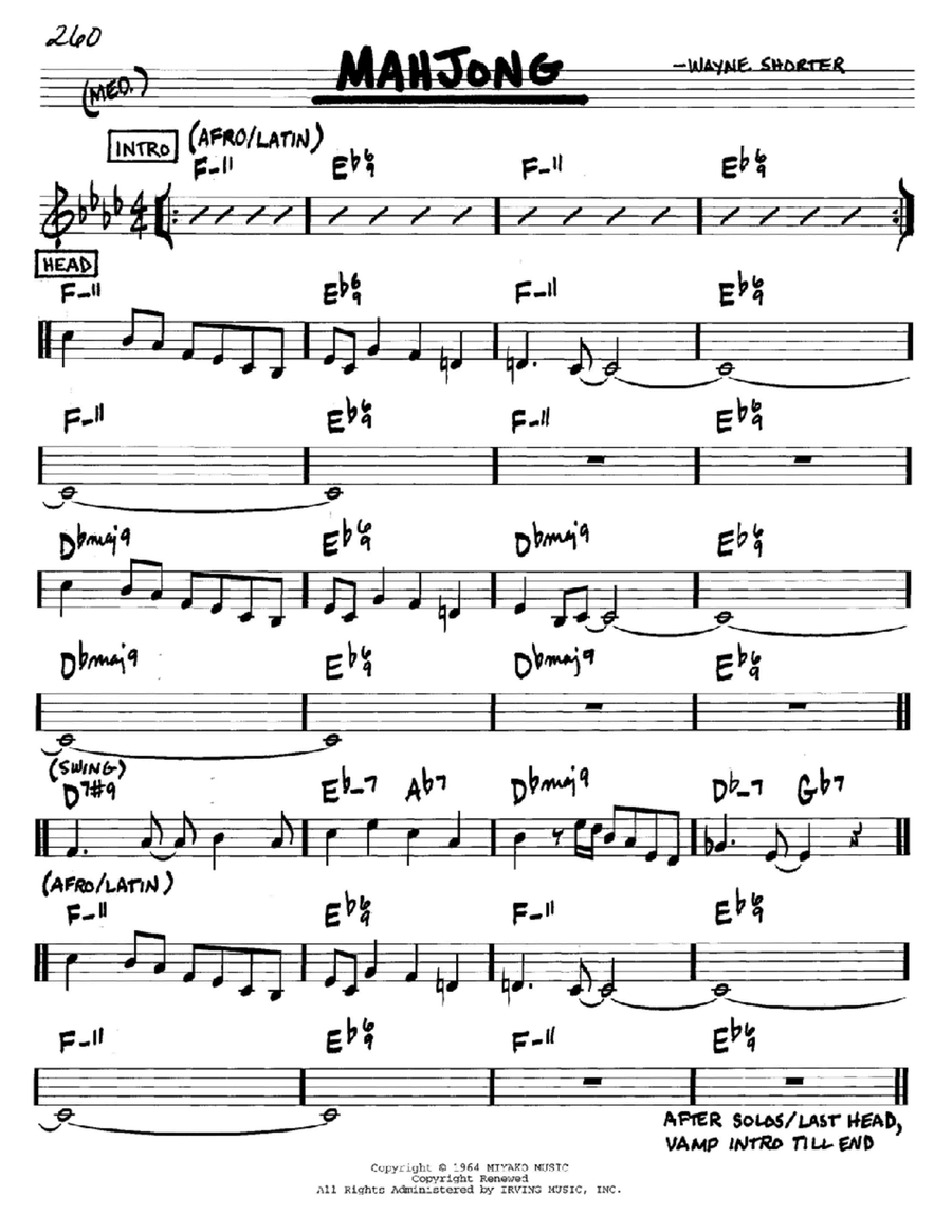 Mahjong Mahjong Piano scores gallery preview page 1