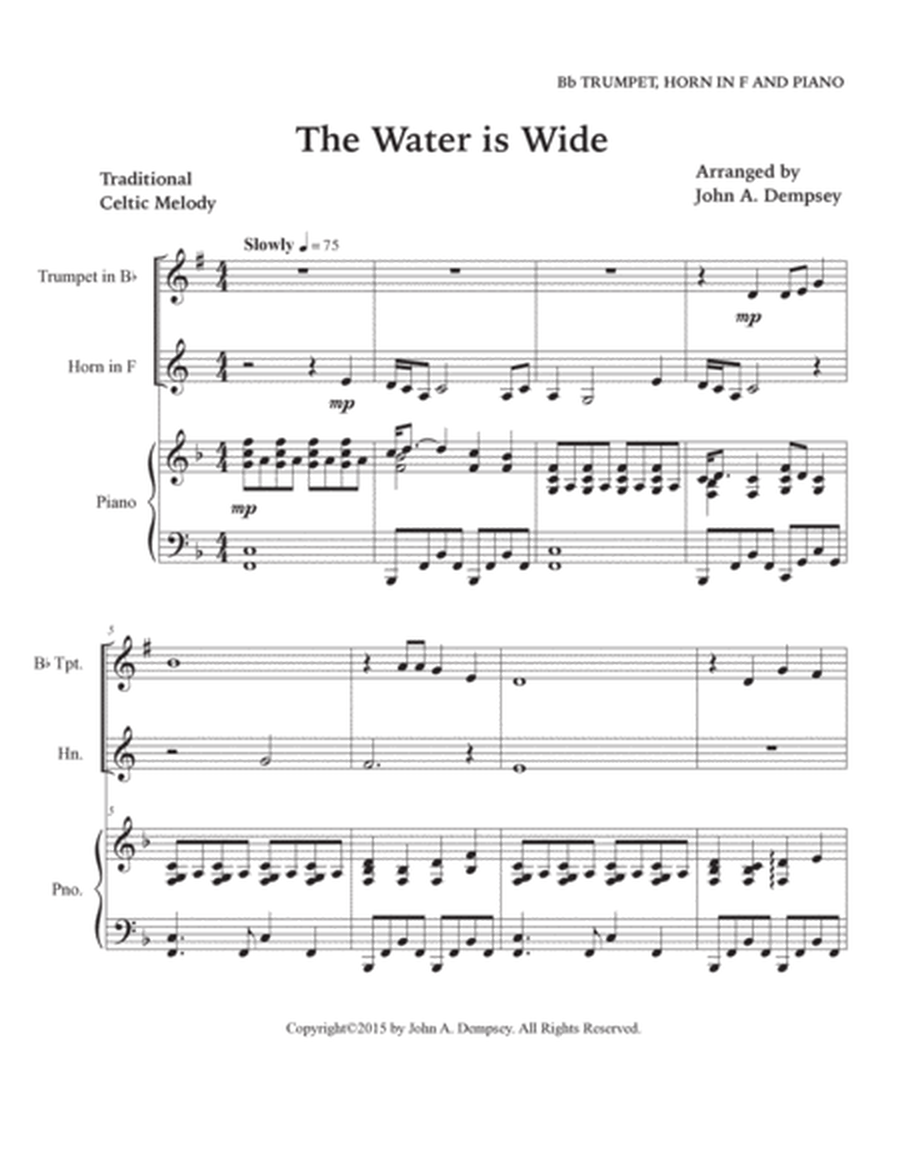 The Water is Wide (Trio for Trumpet, Horn in F and Piano) image number null