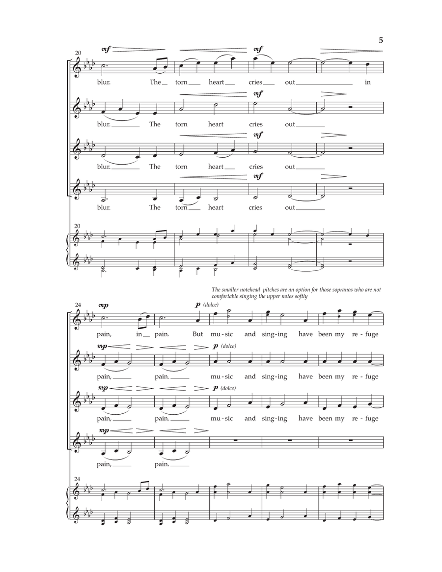 Earth Song SSAA scores gallery preview page 3