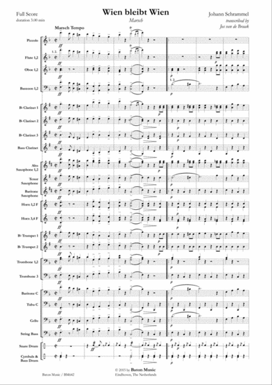 Wien bleibt Wien Wien bleibt Wien Concert Band scores gallery preview page 2