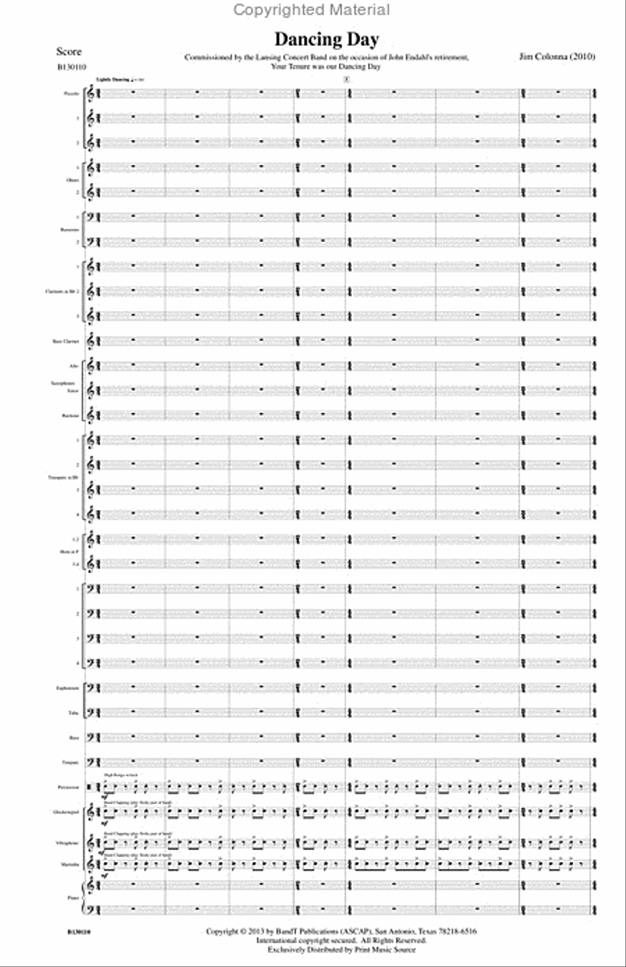 Dancing Day Dancing Day Concert Band scores gallery preview page 4