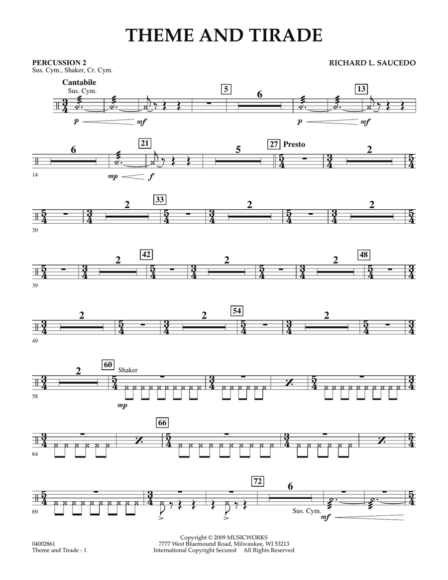Theme and Tirade - Percussion 2