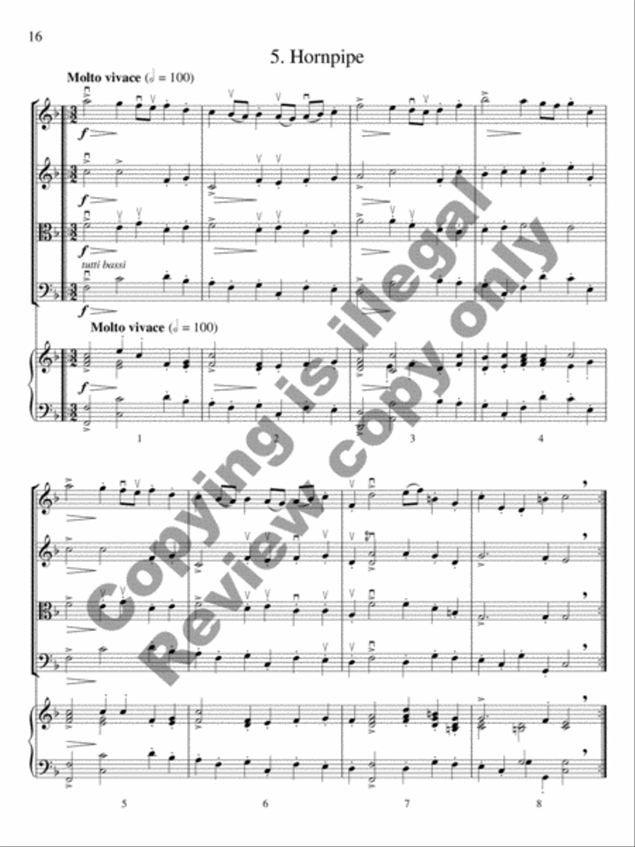 Handel Album: A Suite of Five Pieces String Orchestra scores gallery preview page 9