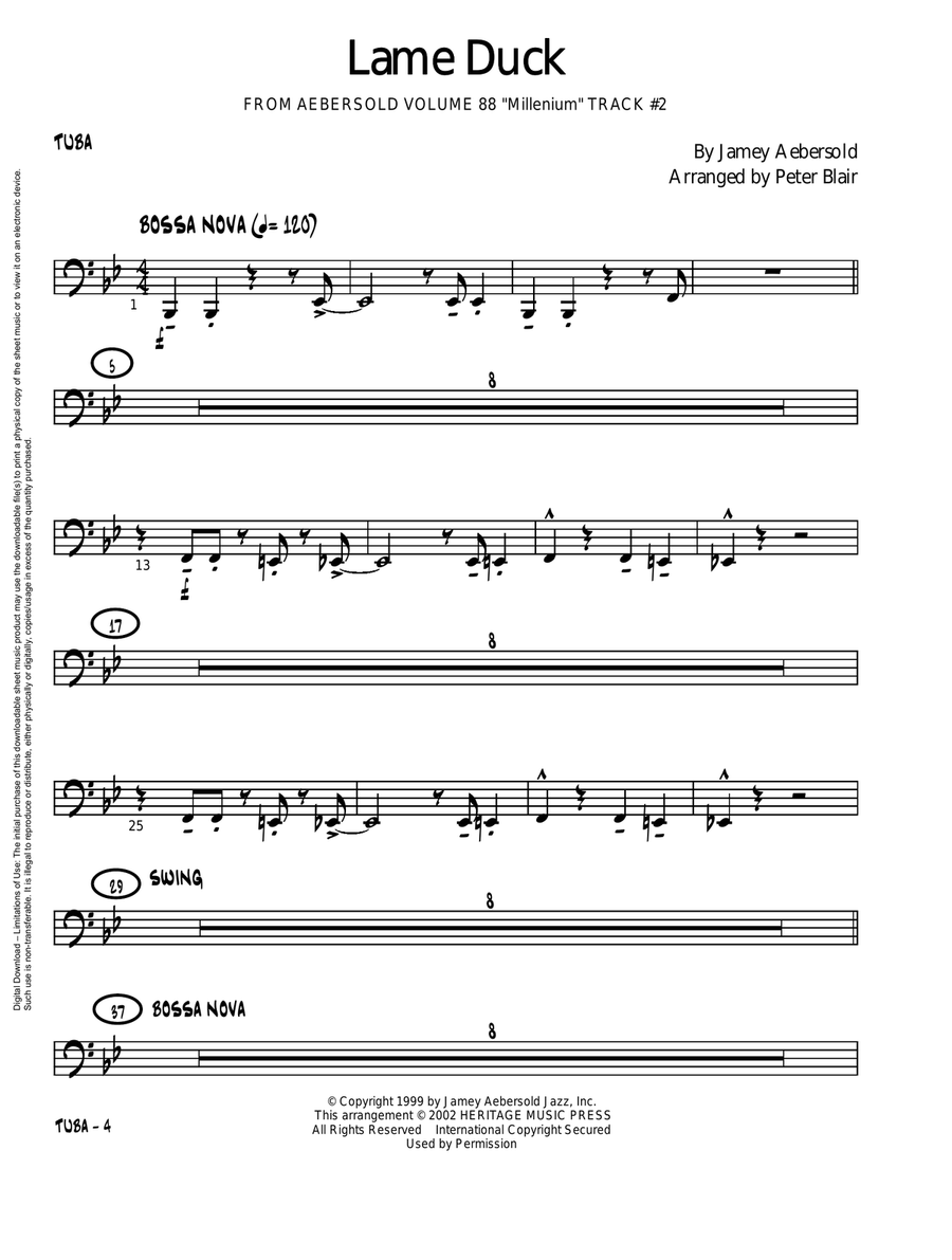 Aebersold Jazz Ensemble, Vol. 1 - Tuba (Digital Download) Jazz Ensemble scores gallery preview page 4