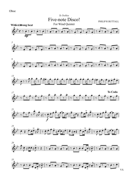 Five-note Disco! (Wind Quintet) - Set of Parts [x5]