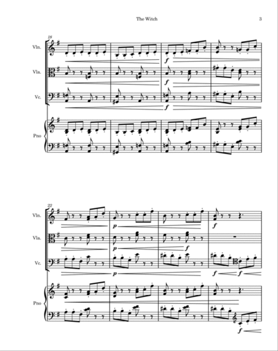 The Witch - Score Only String Trio scores gallery preview page 3
