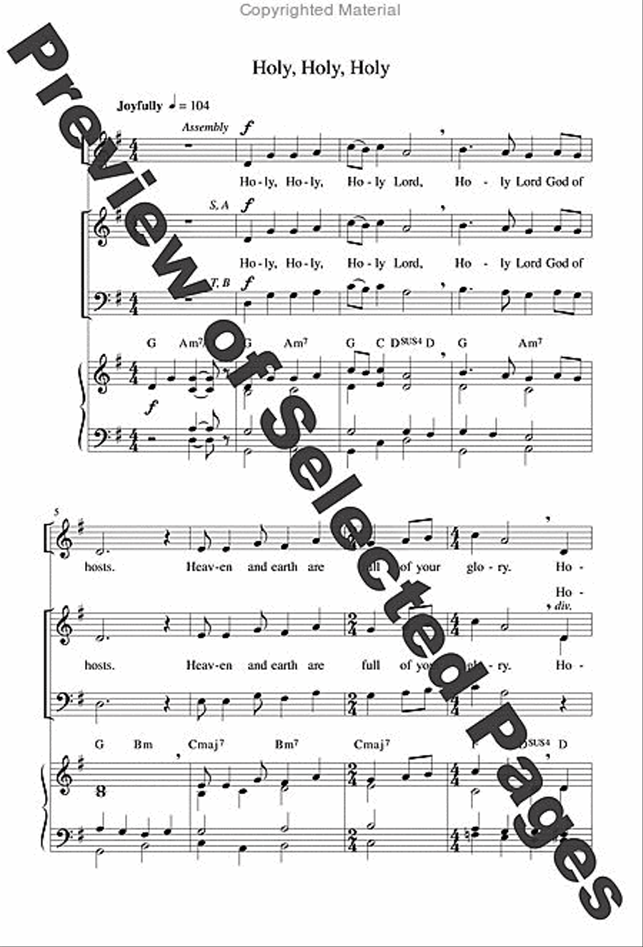 Jubilation Mass - Choral / Accompaniment edition 4-Part scores gallery preview page 19