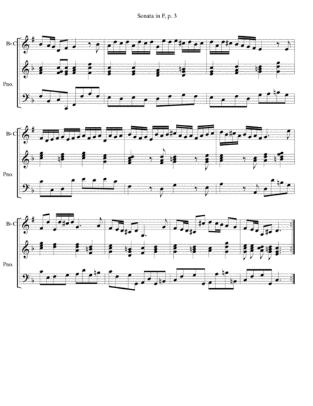 Sonata in F by George Frideric Handel arranged for Clarinet in Bb and keyboard (piano) image number null