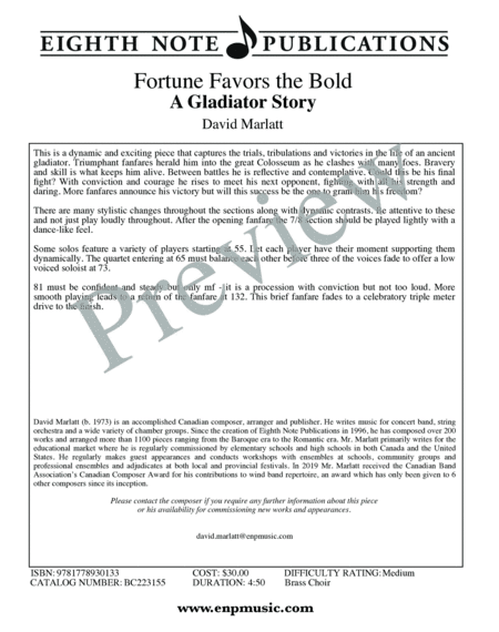 Fortune Favors the Bold - A Gladiator Story