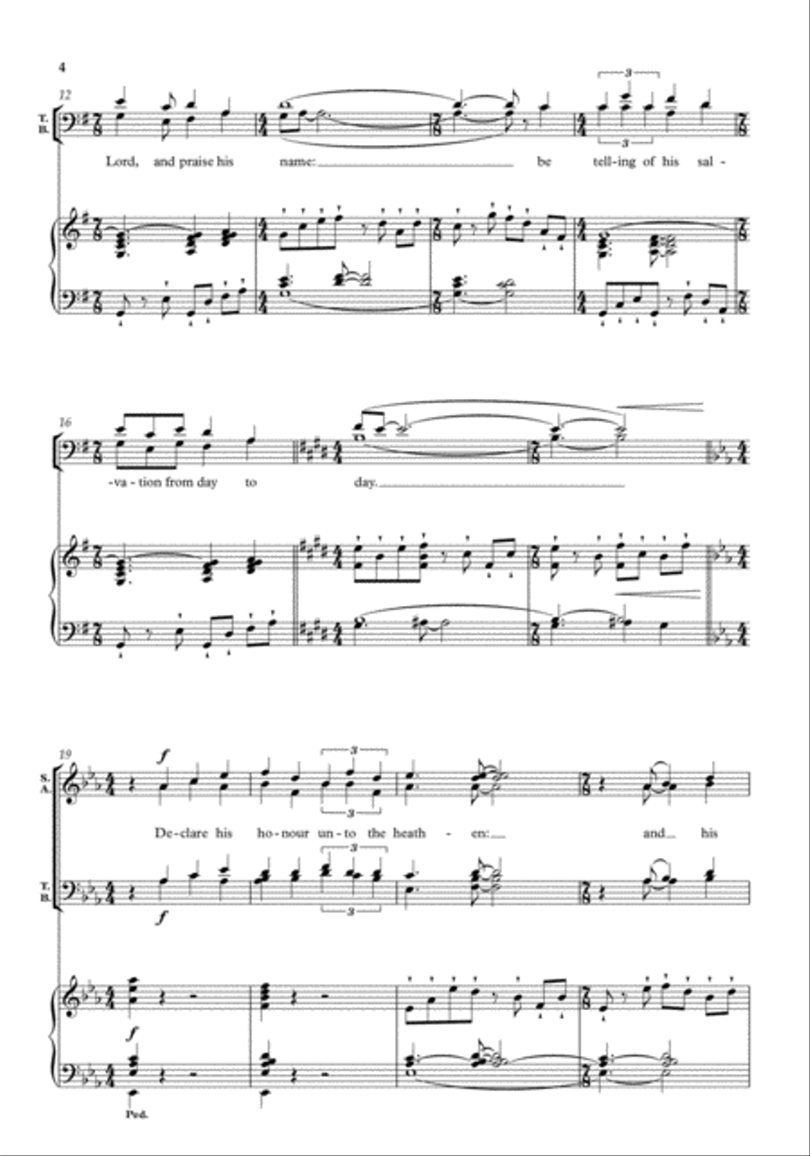 O sing unto the Lord 4-Part scores gallery preview page 3