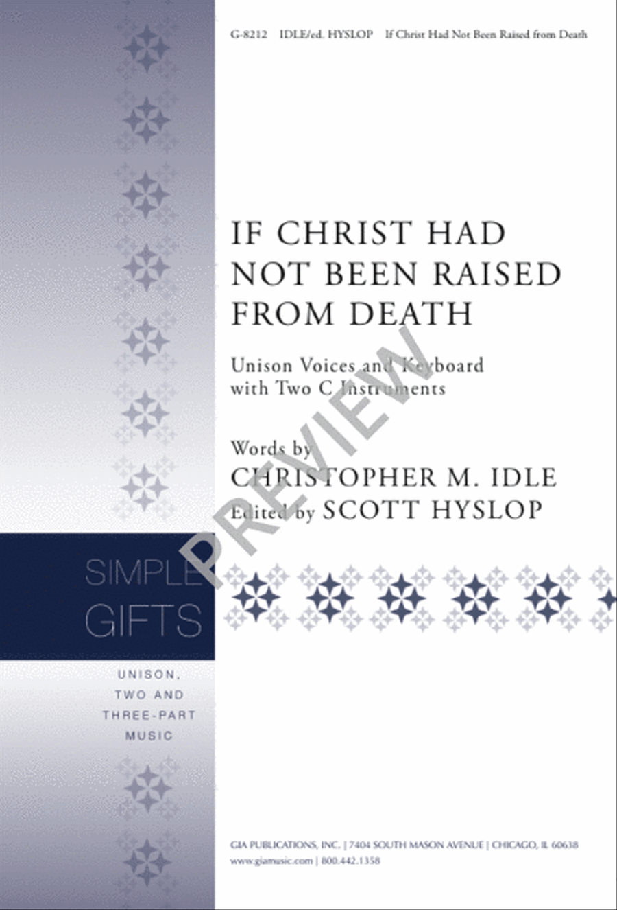 If Christ Had Not Been Raised from Death Unison Choir scores gallery preview page 1