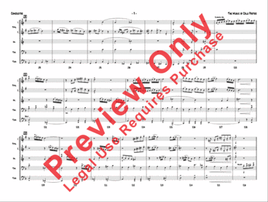 The Music of Cole Porter for Brass Quintet Jazz Ensemble scores gallery preview page 12