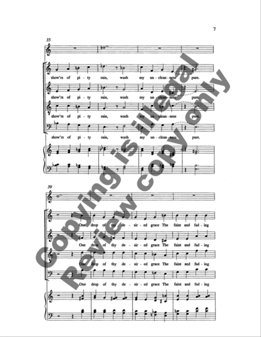 Three Campion Poems 4-Part scores gallery preview page 12