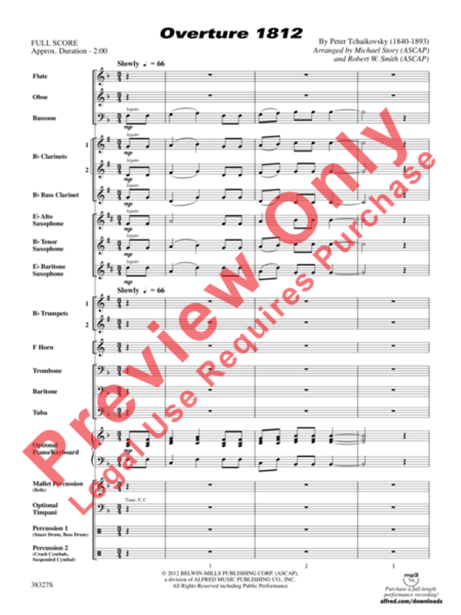 Overture 1812 Concert Band scores gallery preview page 4