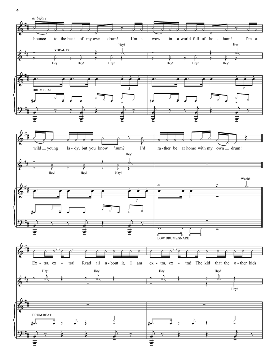 My Own Drum (from Vivo) Voice scores gallery preview page 4