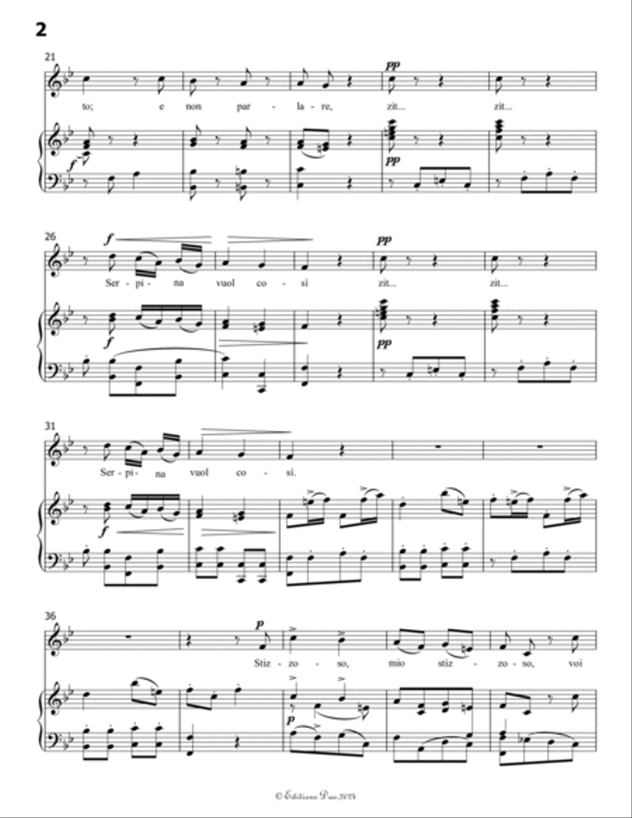 Stizzoso,mio stizzoso,by Pergolesi,in B flat Major Voice scores gallery preview page 4