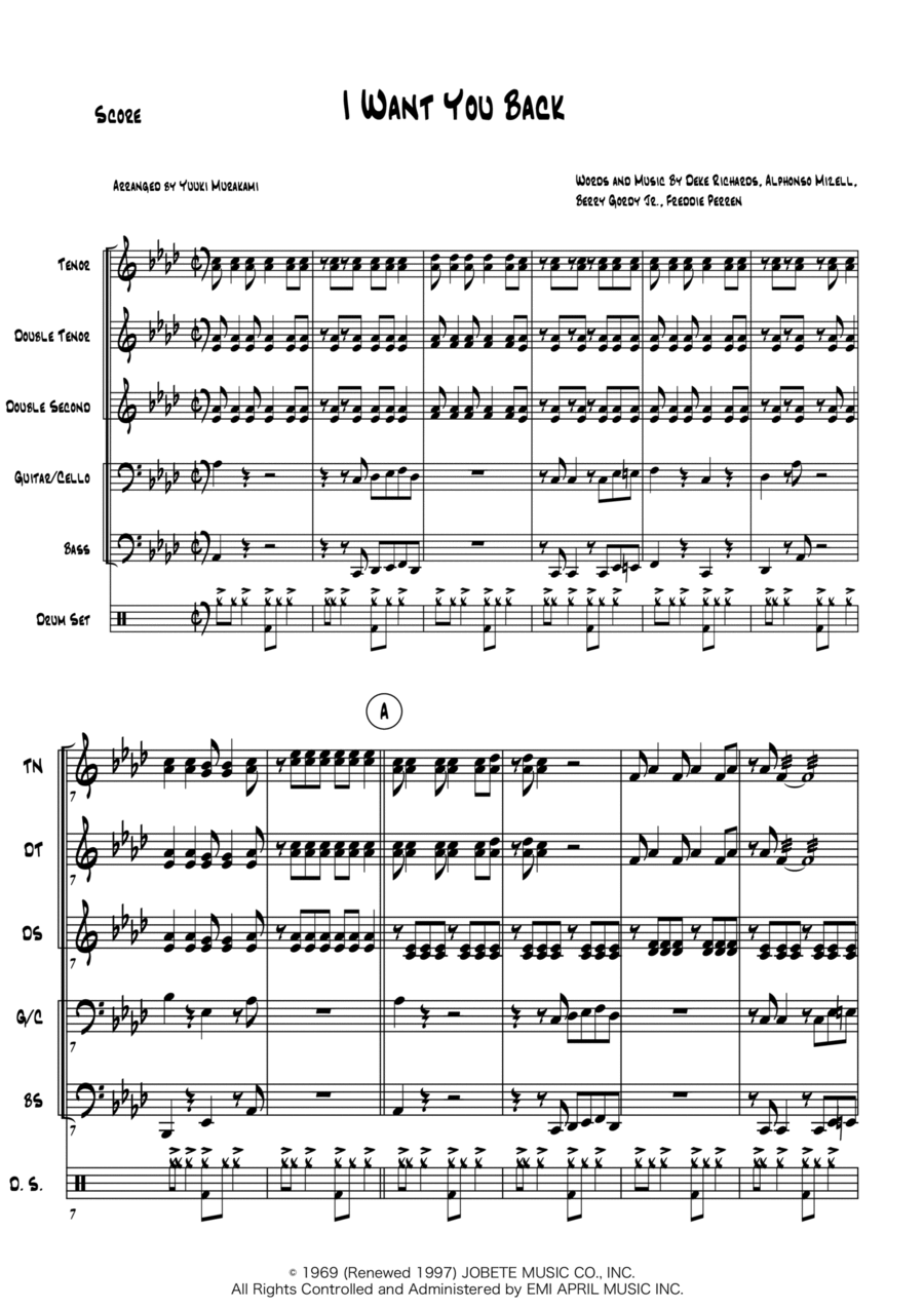 I Want You Back Large Ensemble scores gallery preview page 1
