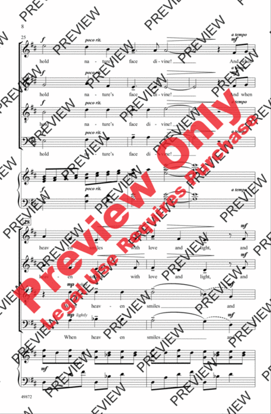 Autumn Vesper 4-Part scores gallery preview page 8