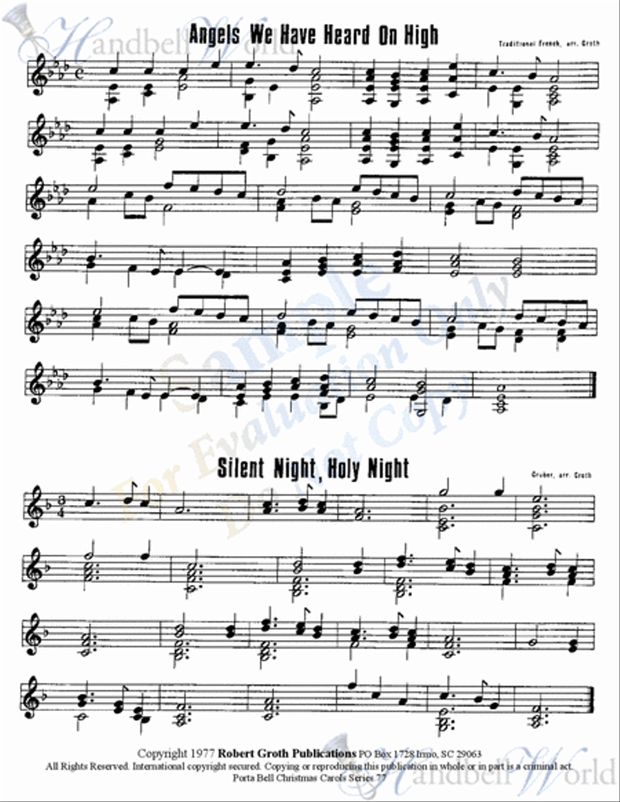Porta Bell System of Carolling 77 2-Octaves scores gallery preview page 4