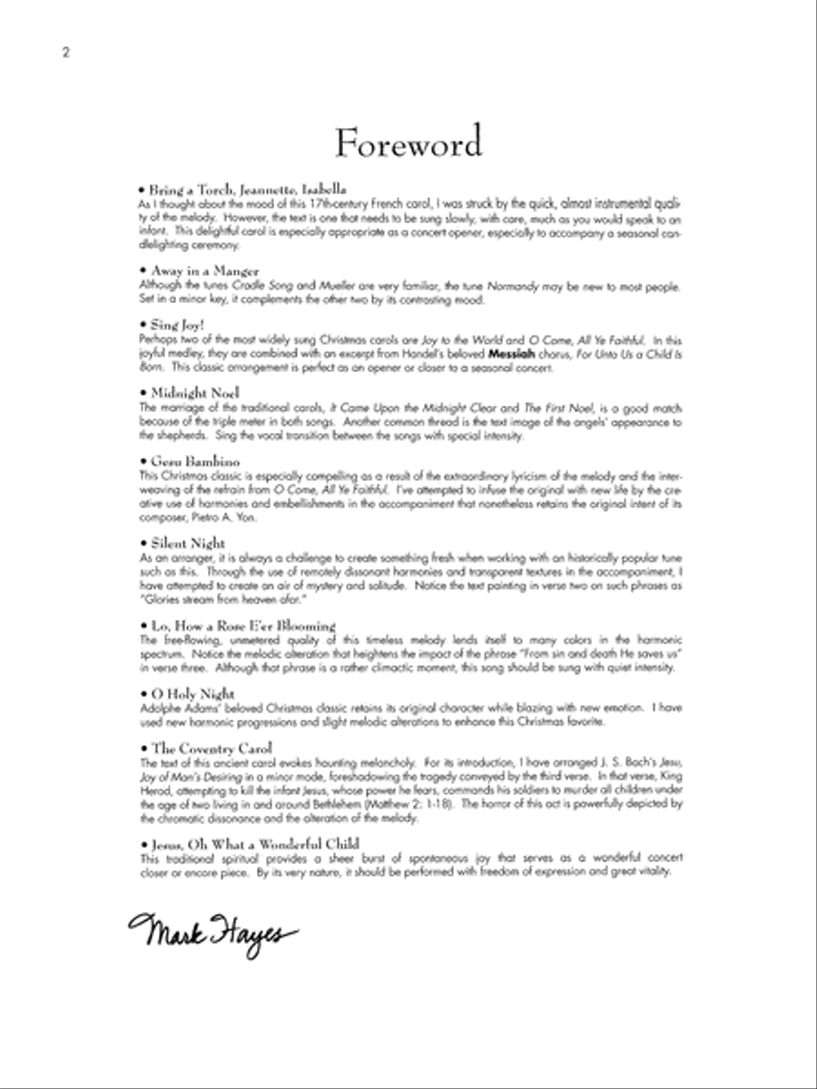 The Mark Hayes Vocal Solo Collection -- 10 Christmas Songs for Solo Voice Voice Solo scores gallery preview page 4