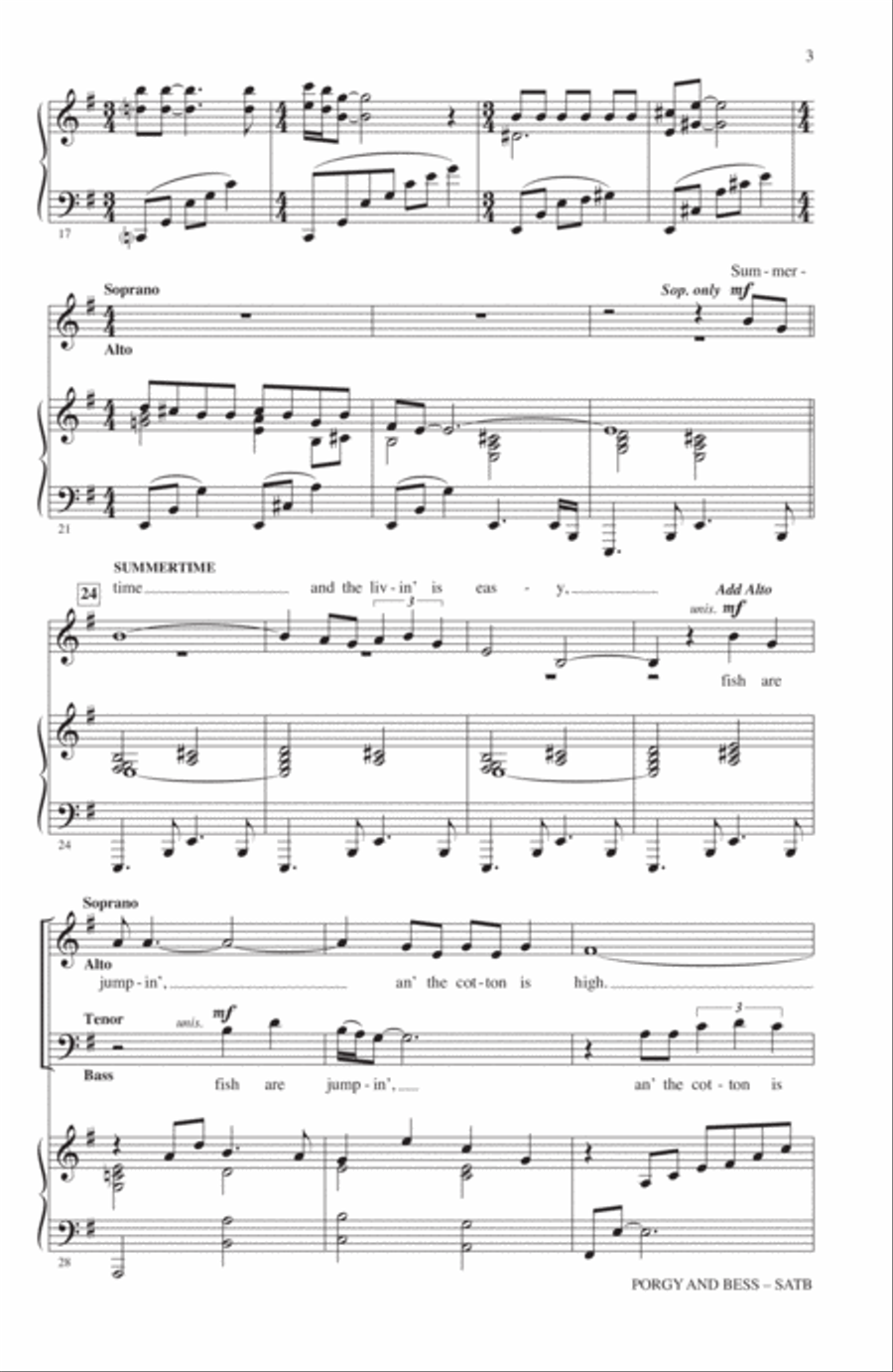 Porgy And Bess (Medley) 4-Part scores gallery preview page 2
