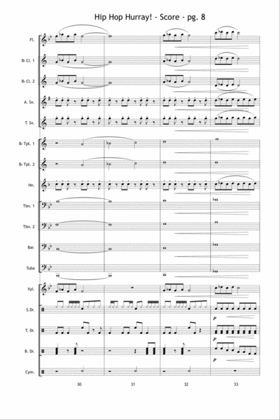 Hip Hop Hurray! Marching Band scores gallery preview page 9