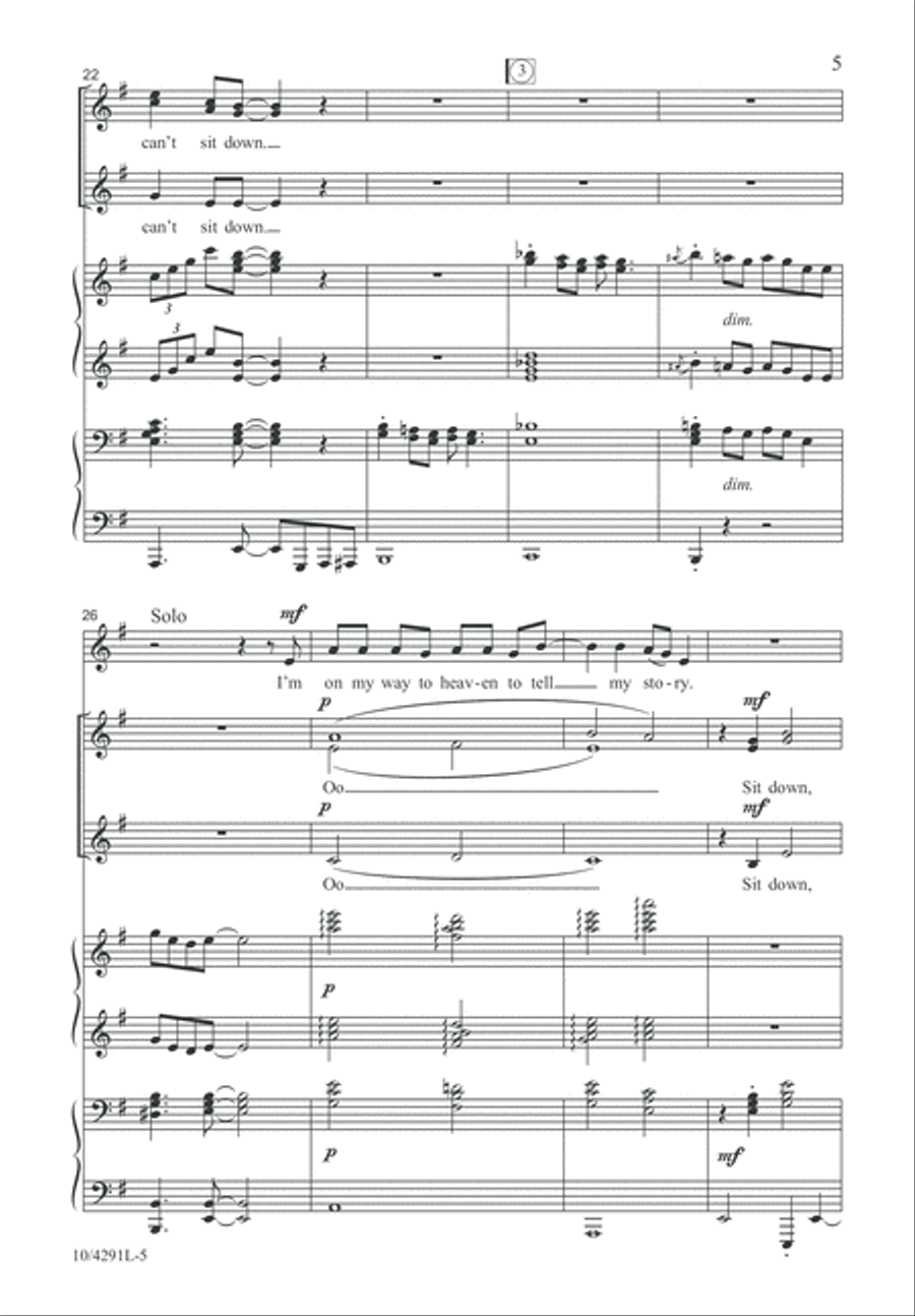 Sit Down, Servant SSA scores gallery preview page 5