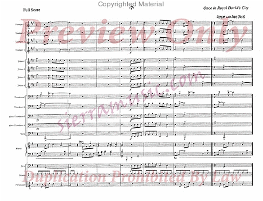 Once In Royal David's City Jazz Ensemble scores gallery preview page 8