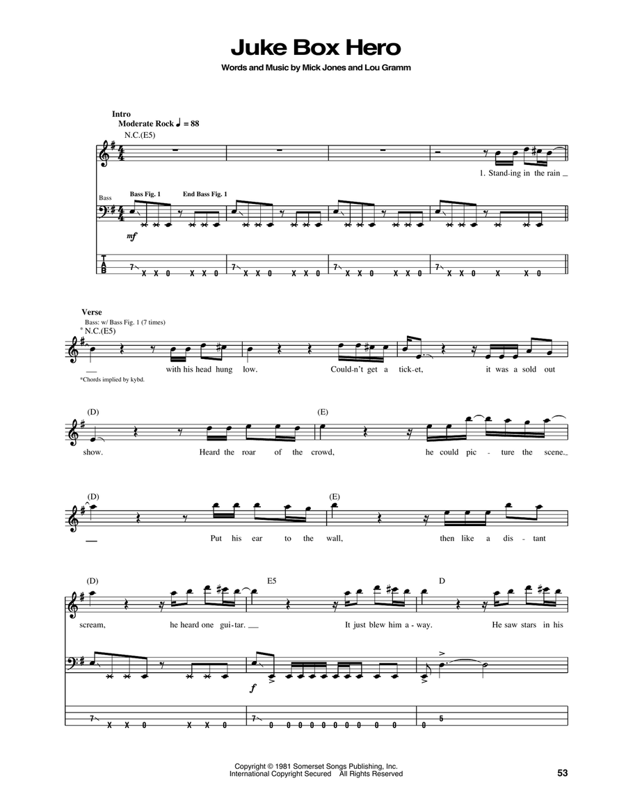Juke Box Hero Acoustic Guitar scores gallery preview page 1
