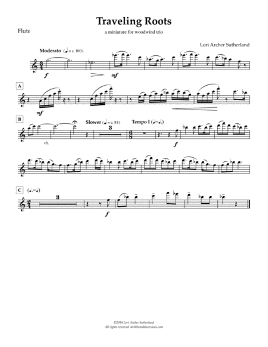 Traveling Roots B-Flat Clarinet scores gallery preview page 3