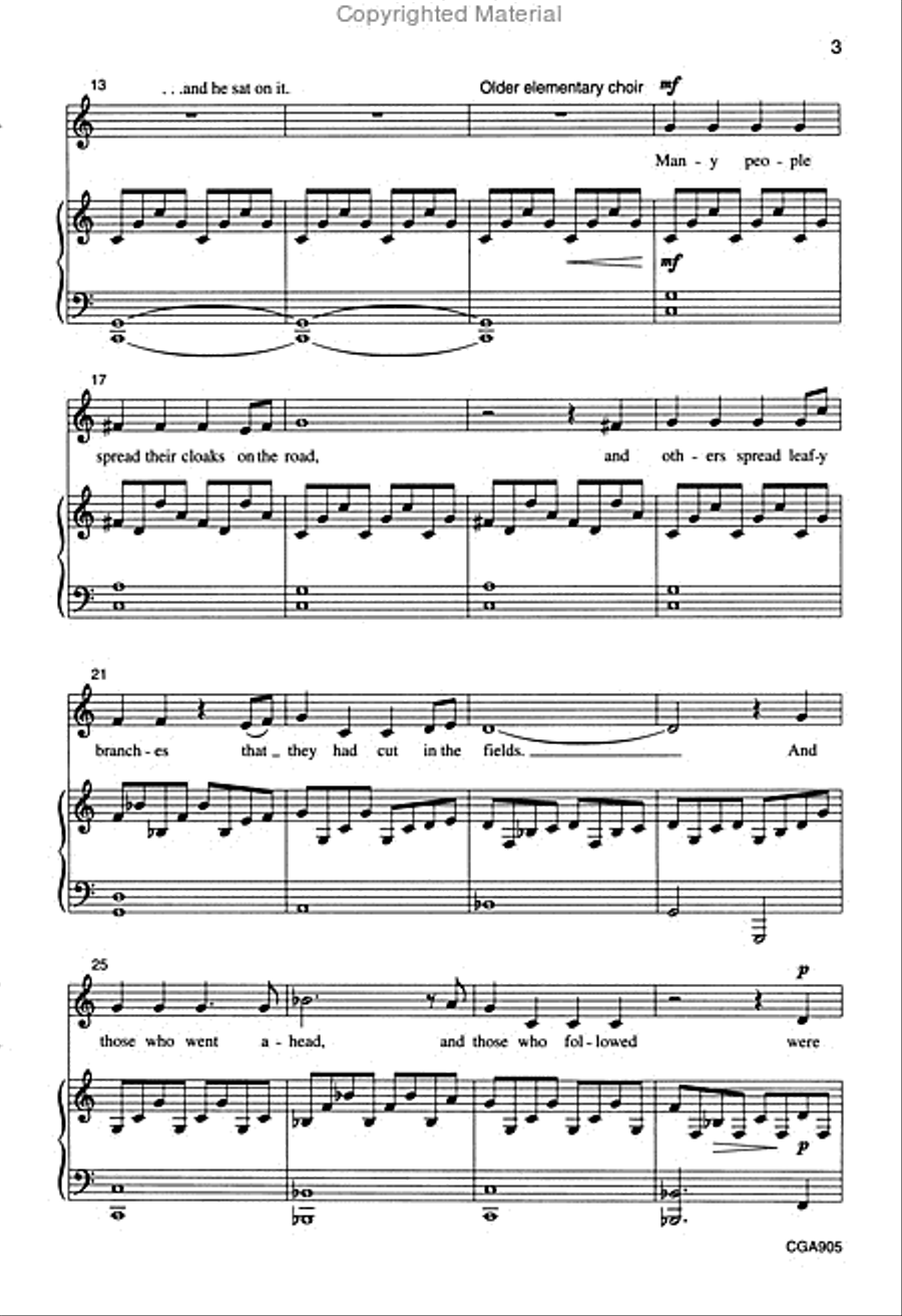 The Liturgy of the Palms (Choral Score) Unison Choir scores gallery preview page 3