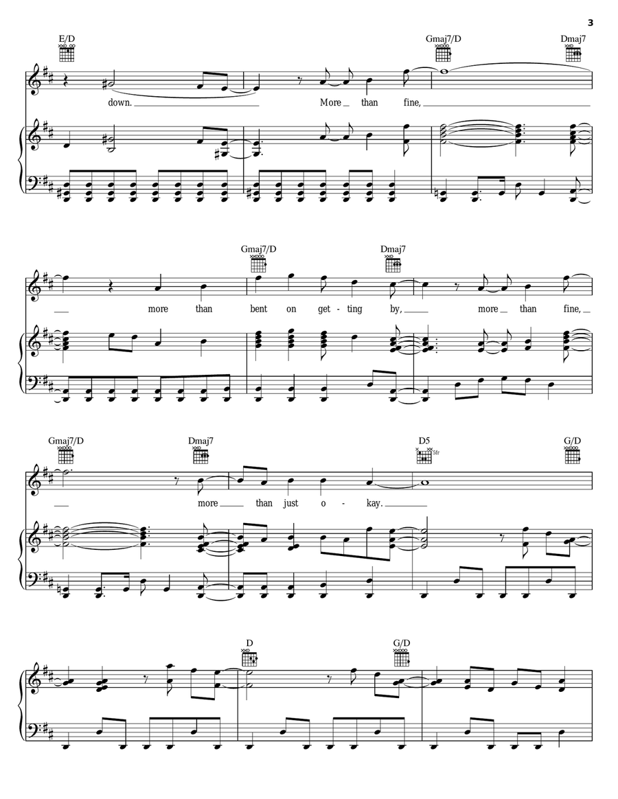 More Than Fine Piano, Vocal, Guitar scores gallery preview page 3