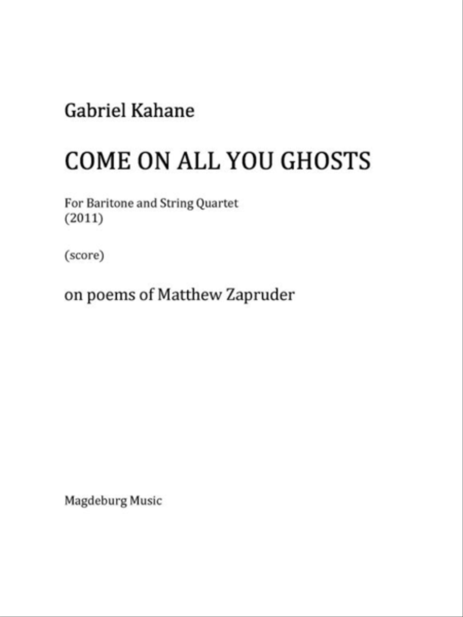 Come On All You Ghosts String Quartet scores gallery preview page 1