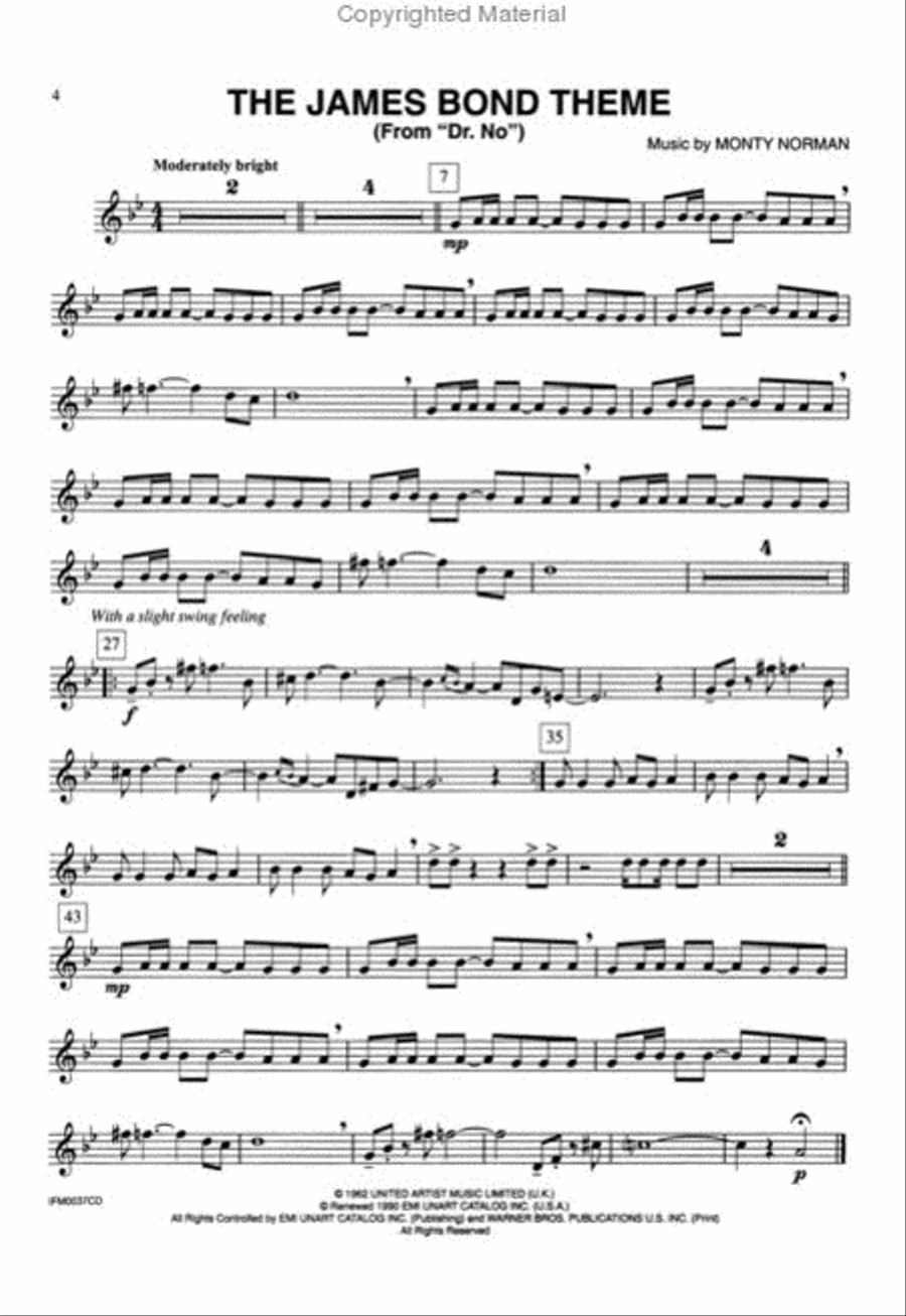 James Bond 007 Collection - Clarinet (Book/CD) Clarinet Solo scores gallery preview page 6