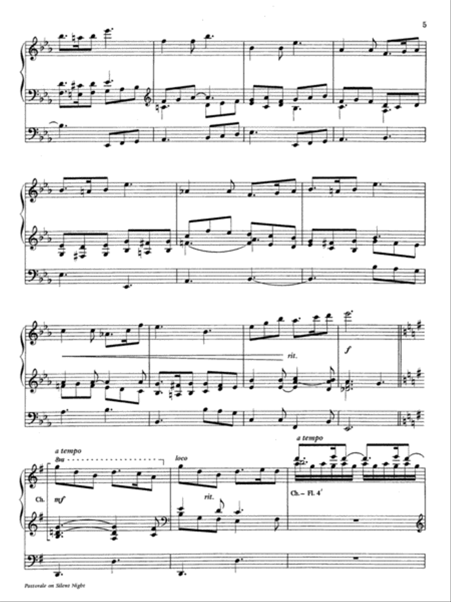 Pastorale on Silent Night Organ Solo scores gallery preview page 12