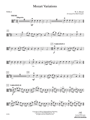 Mozart Variations: Viola