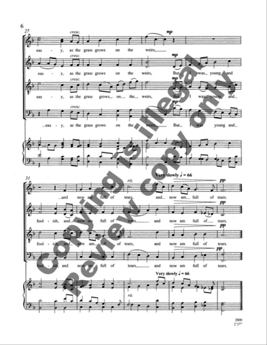The Salley Gardens The Salley Gardens 4-Part scores gallery preview page 6