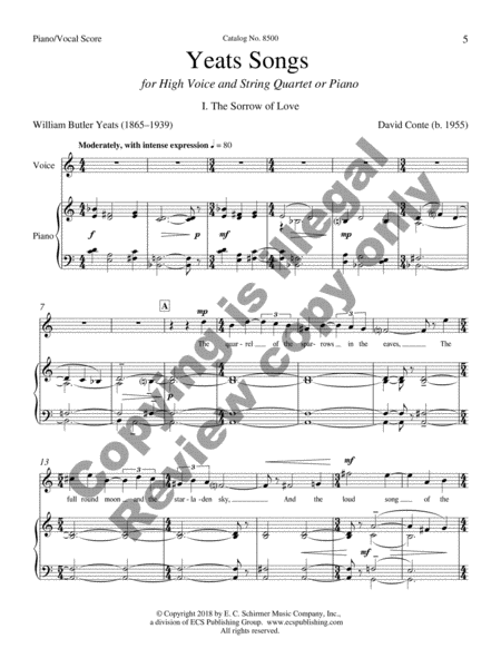 Yeats Songs (Piano/Vocal Score) image number null