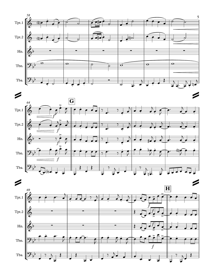A Holly Jolly Christmas Brass Ensemble scores gallery preview page 6