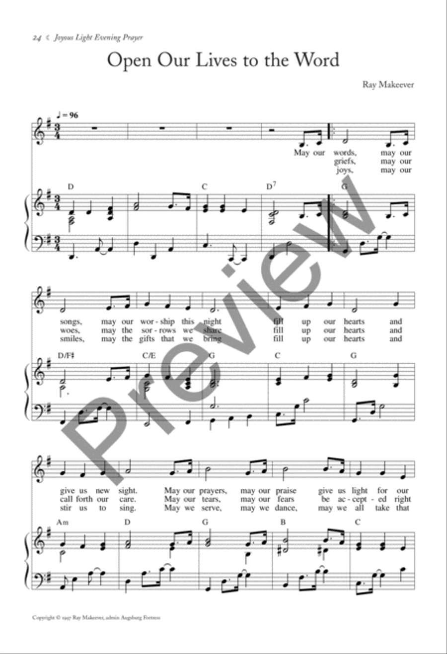 Joyous Light: Evening Prayer Choir scores gallery preview page 13