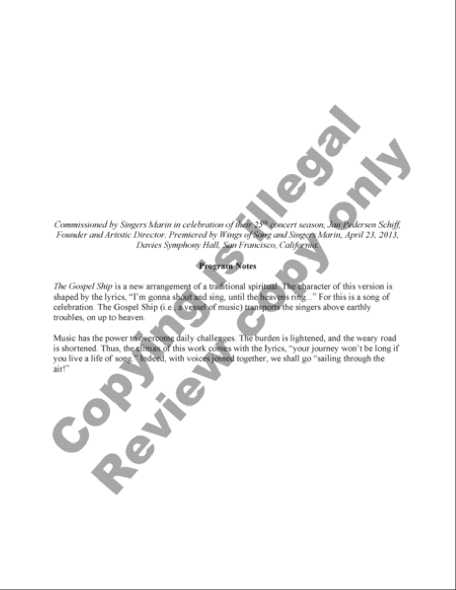 Gospel Songs: The Gospel Ship 4-Part scores gallery preview page 2