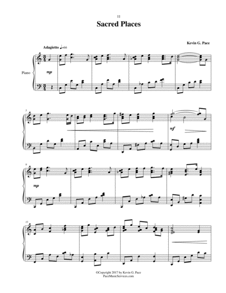 Sacred Places - original piano solo prelude image number null