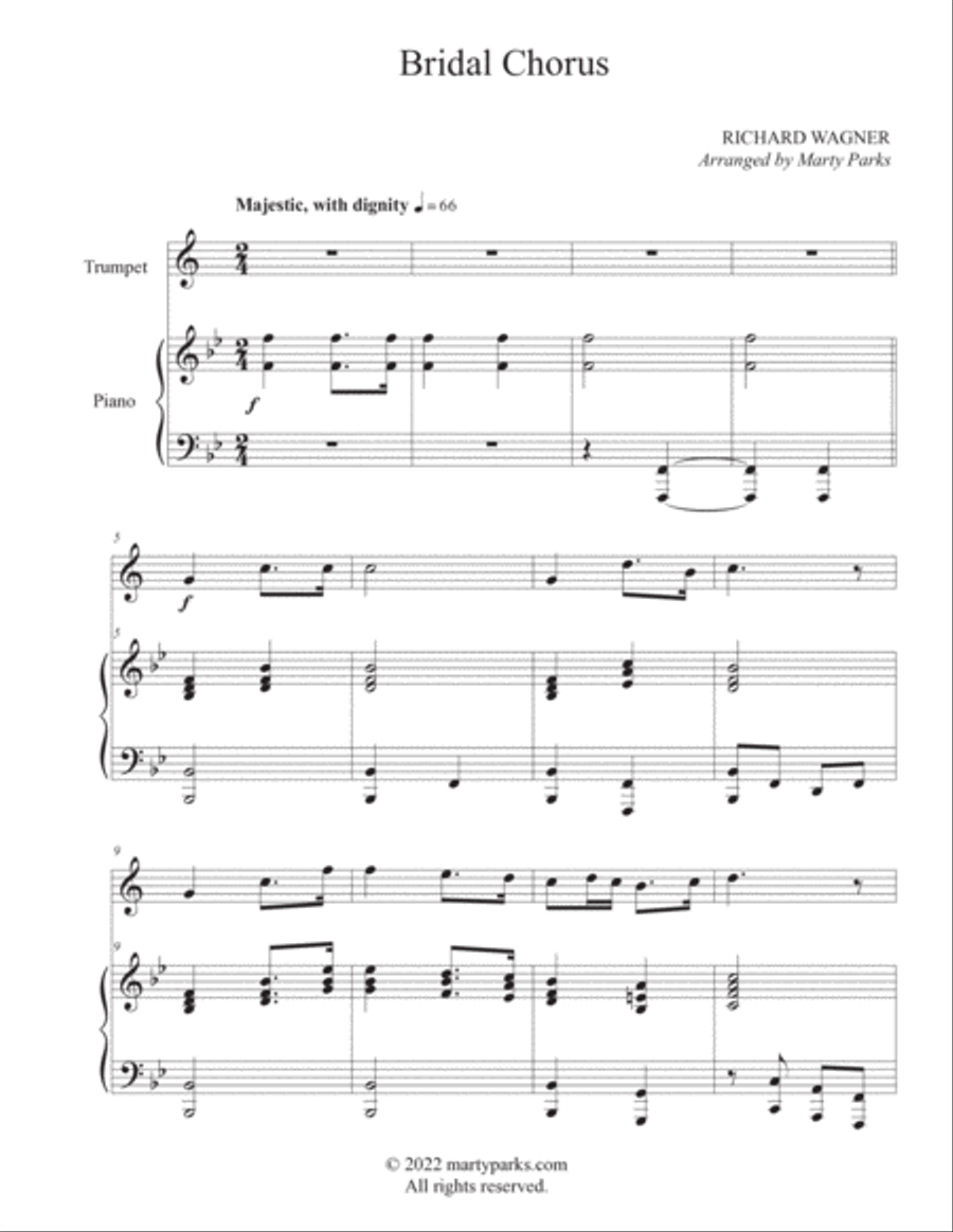 The Wedding Trumpet (Volume 1) Trumpet Solo scores gallery preview page 2