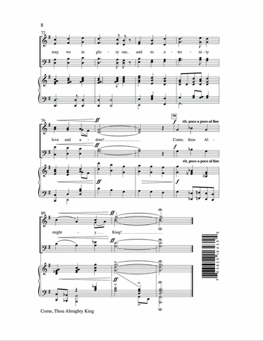 Come, Thou Almighty King - SATB 4-Part scores gallery preview page 8