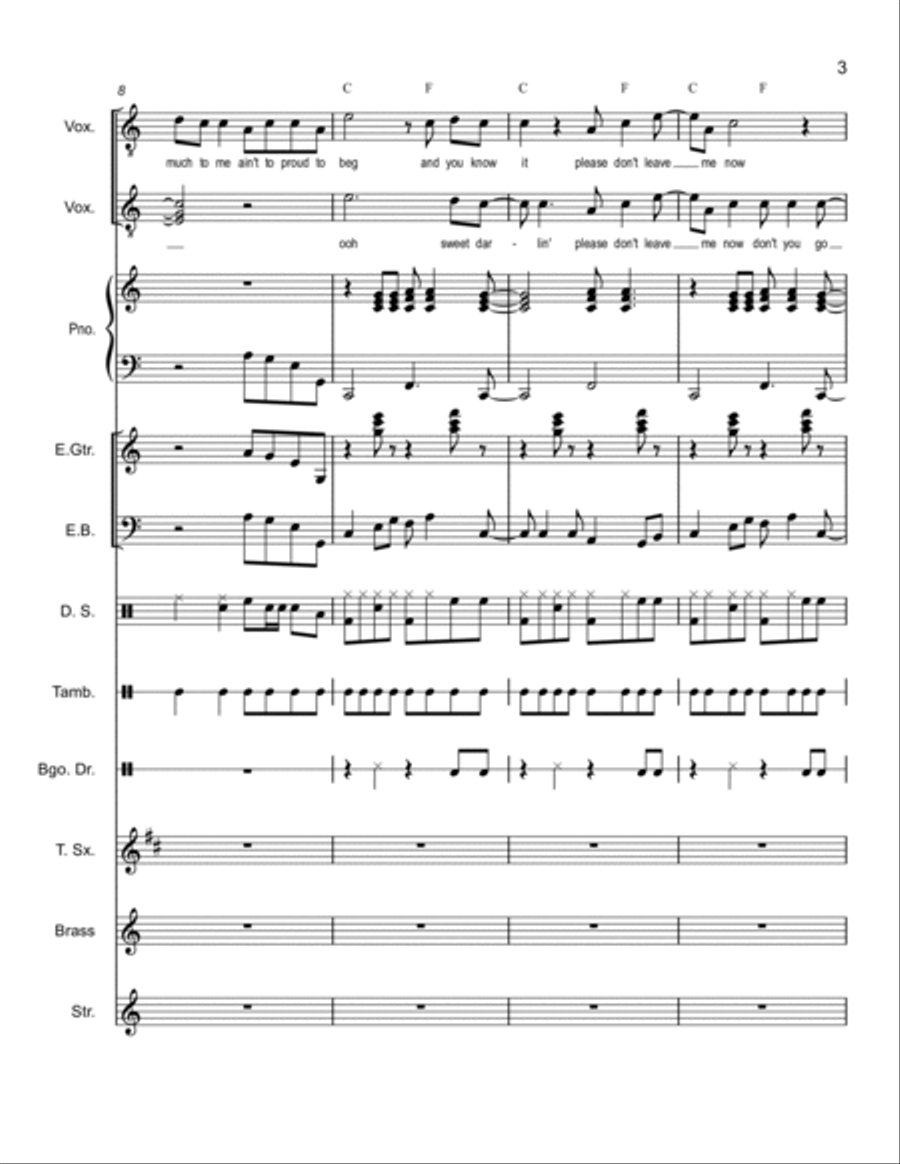 Ain't Too Proud To Beg Choir scores gallery preview page 3