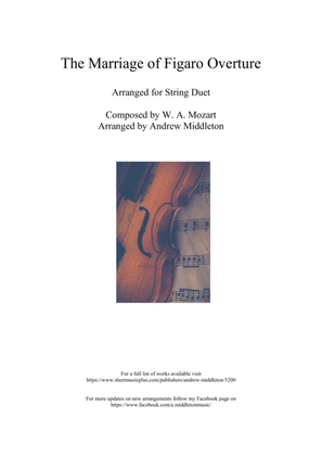 Book cover for The Marriage of Figaro Overture arranged for String Duet