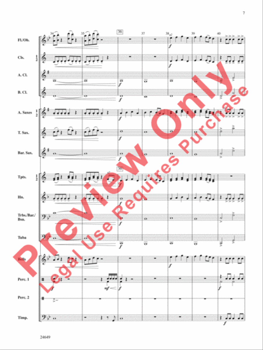 Crusade Crusade Concert Band scores gallery preview page 8