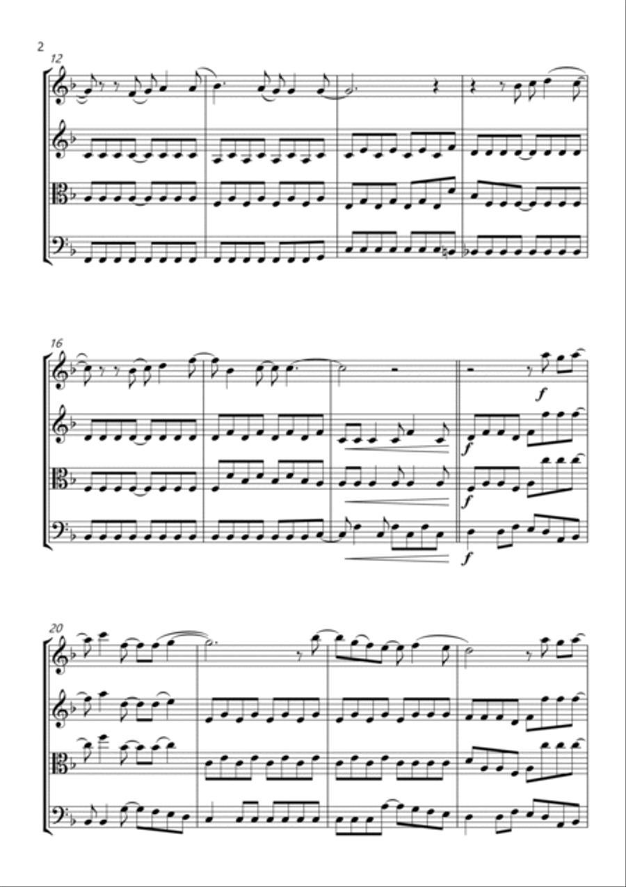 Go Your Own Way String Quartet scores gallery preview page 2
