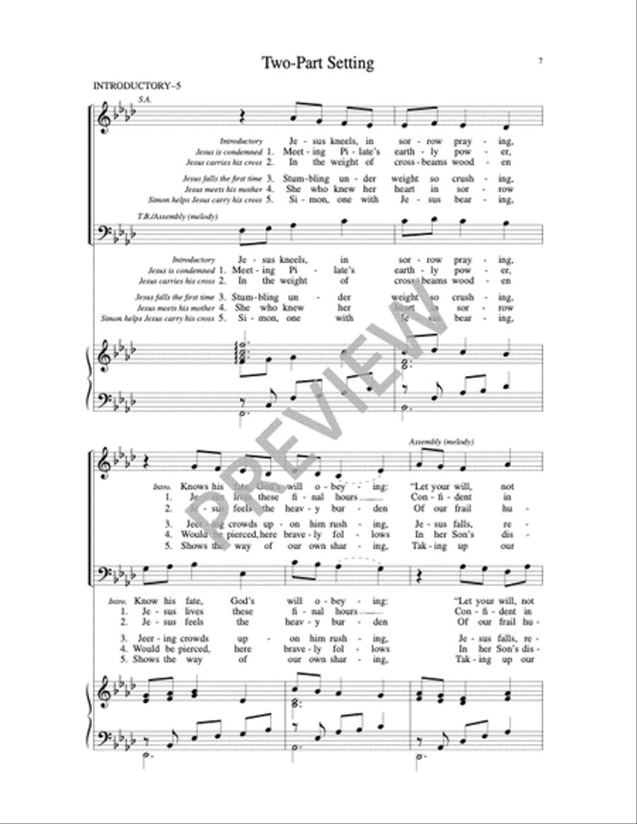 Stations of the Cross 4-Part scores gallery preview page 10